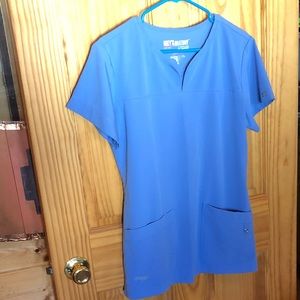 Ceil blue signature grey’s anatomy scrub top.